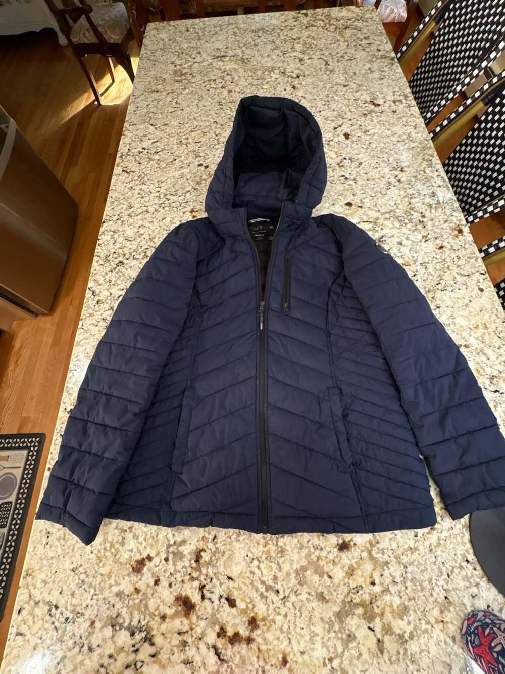 Nautica Water Resistant Packable Puffer Jacket Size XL Navy